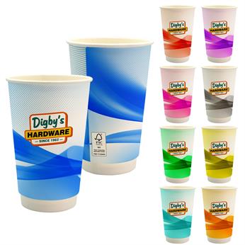 CPP-6850 - 16 oz. Full Color Groovy Paper Cup