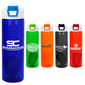 CPP-7028 - Two Tone Pop Up 24 Oz. Colorful Bottle With Floating Infuser