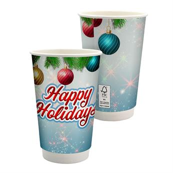 CPP-7267 - 16 oz. Full Color Holiday Paper Cup