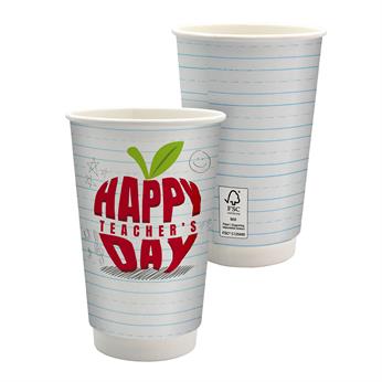 CPP-7278 - 16 oz. Teacher Full Color Paper Cup