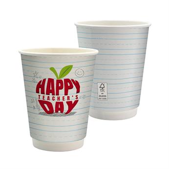 CPP-7281 - 12 oz. Teacher Full Color Paper Cup