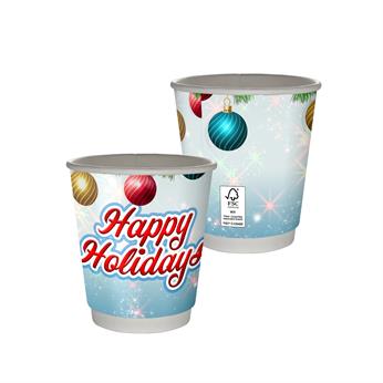 CPP-7299 - 10 oz. Holiday Full Color Insulated Paper Cup