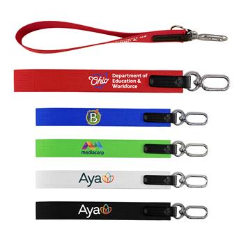 CPP-7424 - Full Color Carabiner Ribbon Lanyard