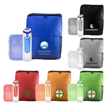 CPP-7501 - Sporty RPET Lunch To Go & Drink Set