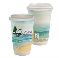 CPP-6909 - 16 oz. Full Color Seaside Paper Cup With Lid