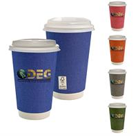 CPP-6916 - 16 oz. Full Color Ridge Paper Cup With Lid