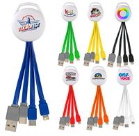 CPP-6938 - Full Color Vivid Dual Input 3-in-1 Charging Cable