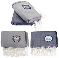 CPP-7078 - Fringed Emblem Throw Blanket