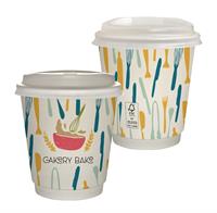 CPP-7208 - 10 oz. Full Color Insulated Paper Cup With Lid