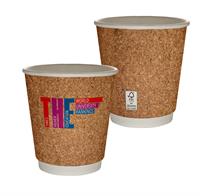 CPP-7211 - 10 oz. Full Color Cork Pattern Insulated Cup