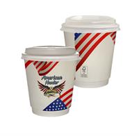 CPP-7219 - 10 oz. Full Color Patriotic Insulated Paper Cup With Lid
