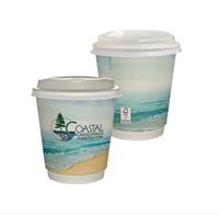 CPP-7223 - 10 oz. Full Color Seaside Insulated Paper Cup With Lid