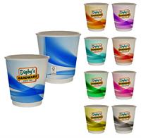 CPP-7242 - 10 oz. Full Color Groovy Insulated Paper Cup