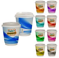 CPP-7245 - 10 oz. Full Color Groovy Insulated Paper Cup With Lid