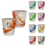 CPP-7250 - 10 oz. Full Color Floating Cubes Insulated Paper Cup