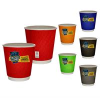CPP-7255 - 10 oz. Full Color Wave Insulated Paper Cup