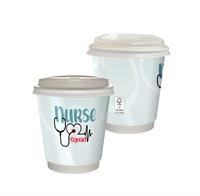 CPP-7268 - 10 oz. Full Color Healthcare Insulated Paper Cup With Lid