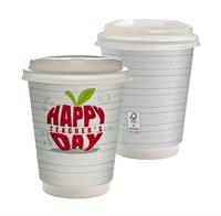 CPP-7272 - 12 oz. Teacher Full Color Paper Cup with Lid