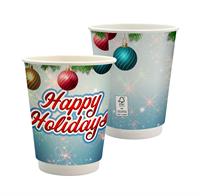 CPP-7304 - 12 oz. Holiday Full Color Paper Cup