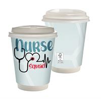 CPP-7307 - 12 oz. Healthcare Full Color Paper Cup with Lid