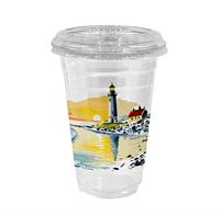 CPP-7318 - 20 oz. Full Color Plastic Cup With Sip Top